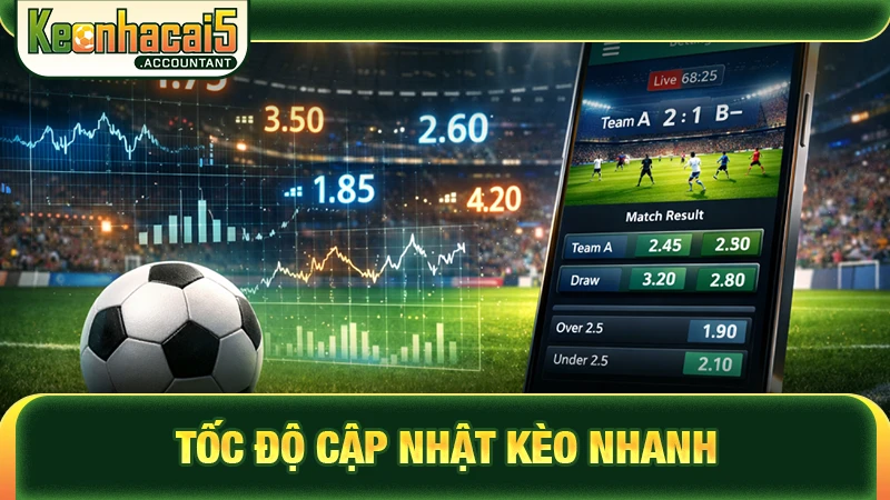 Tốc độ cập nhật keonhacai 5 siêu nhanh
